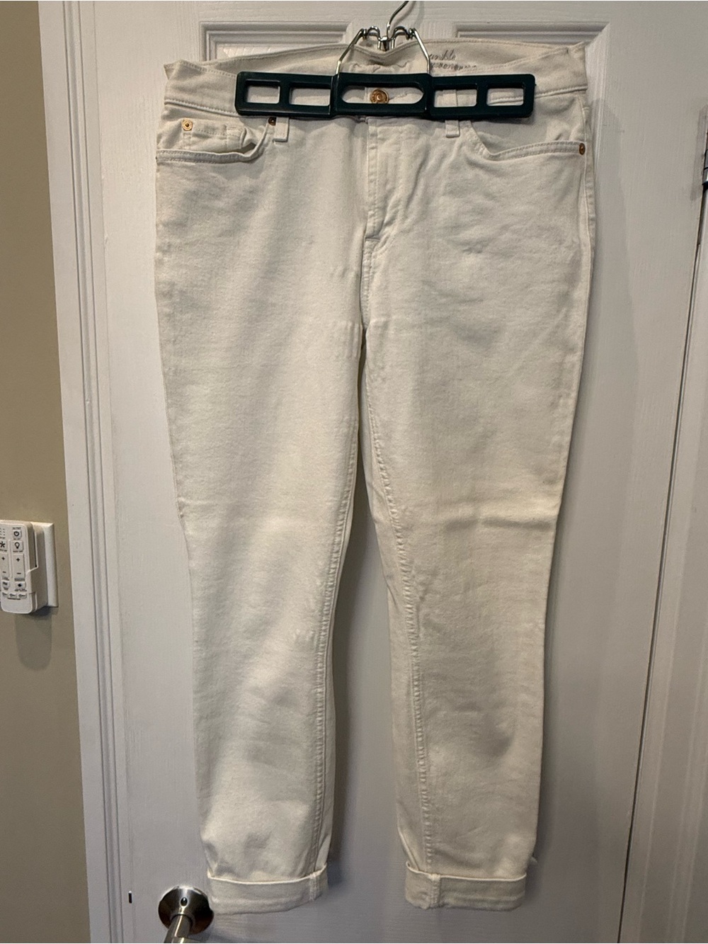 7 For All Mankind Women's white Skinny Jeans